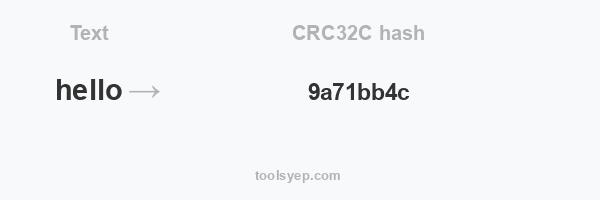 CRC32C hash